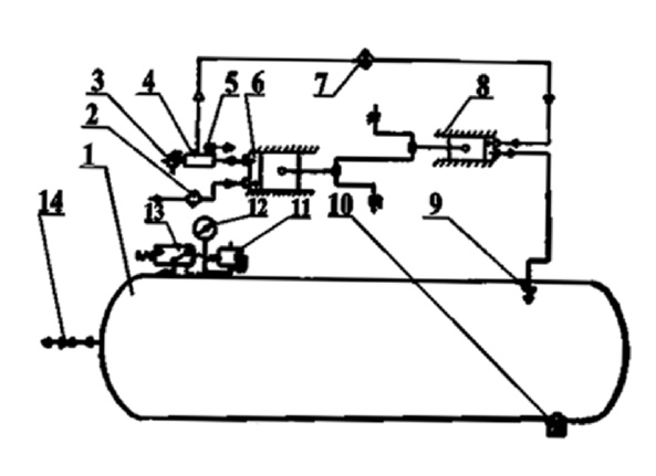 Схема пневматическая принципиальная компрессора С-415М