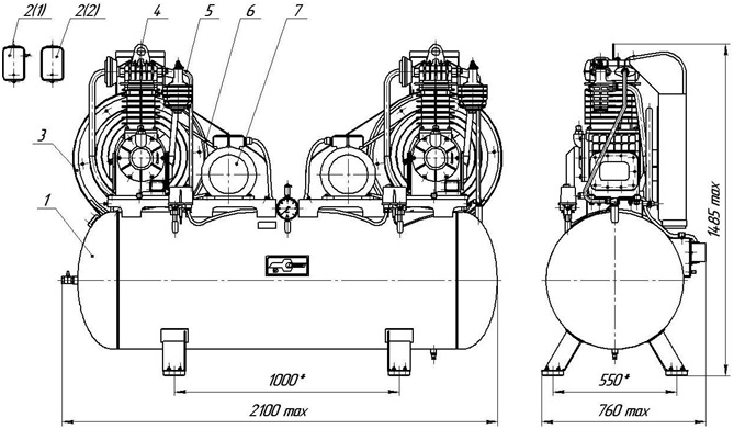 Установка компрессорная, модель К-20